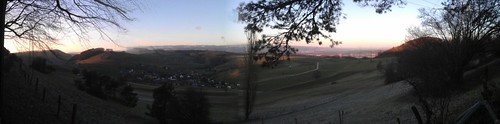 Panoramafoto vom Rotberg über Mandach