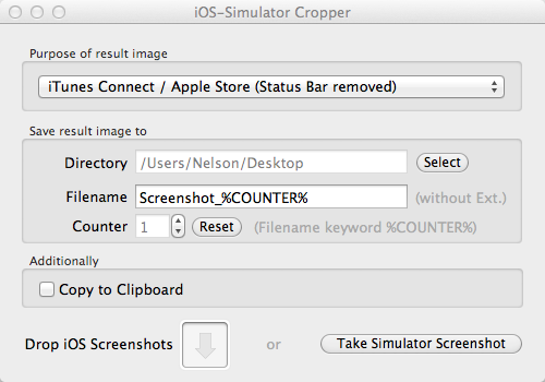 iOS-Simulator Cropper