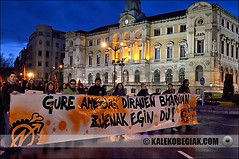 Manifestación en favor de los gaztetxes bajo el lema "Gure Ametsak dirauen bitartean zuenak egin du !"