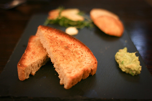 Rye and Caraway Bruschetta with Lime Guacamole