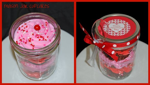 Mason Jar Valentine's Day Cupcakes