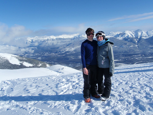 Cole and Adela, Top of Marmot Basin Ski Area