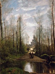 Camille Corot - L'Eglise de Marissel (1866).