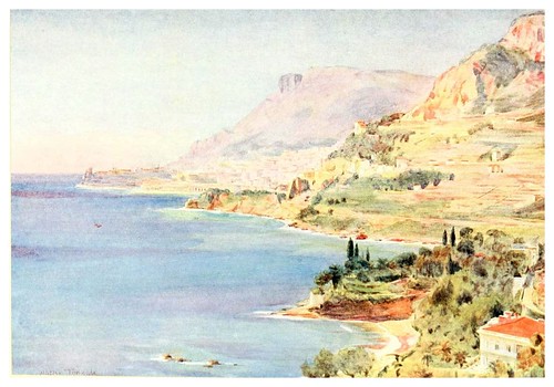017- Vista del principado de Monaco-An artist in the Riviera (1915)-Walter Tyndale