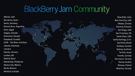 BlackBerry Jam Communities around the world