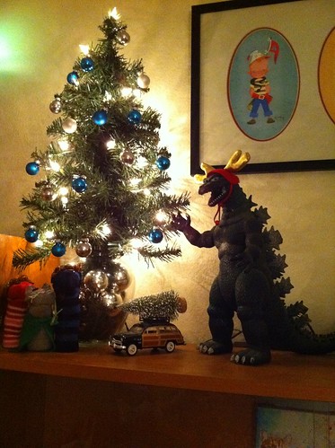 Godzilla decorating