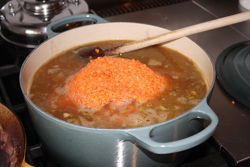Red Lentil Soup with Ham