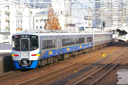 Nankai 12000 series in Haginochaya, Osaka, Osaka, Japan /Jan 2,2012