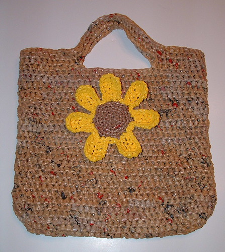 Plarn Sunflower Tote Bag