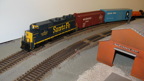 An Athearn Santa Fe freight train. by Eddie from Chicago