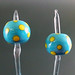 Earring pair : Turquoise dot