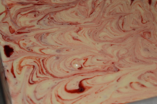 Red velvet brownies with a cream cheese swirl