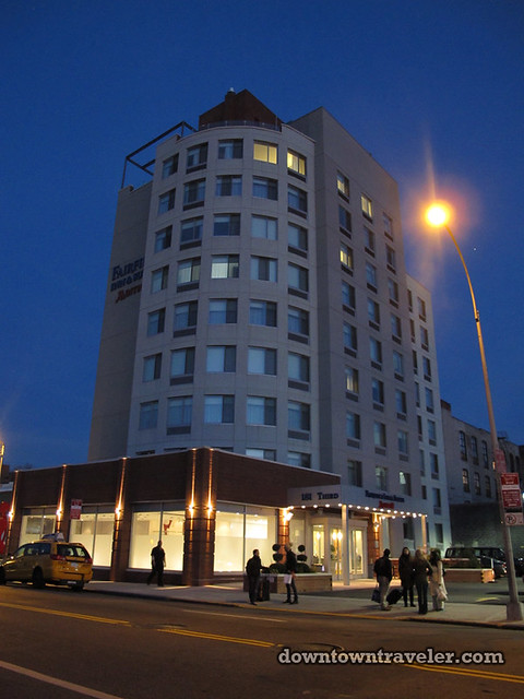 Brooklyn Fairfield Inn Hotel at night