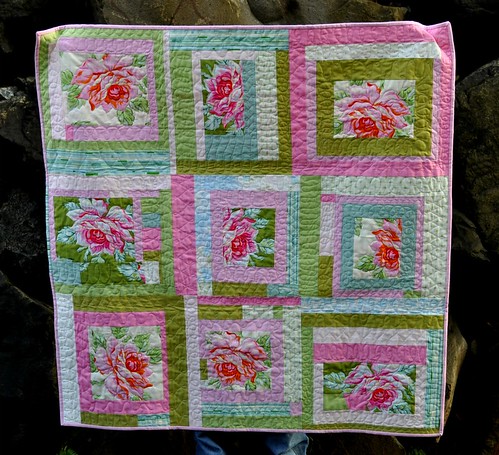 rose baby quilt