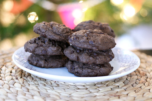 Double Chocolate Peppermint Cookies - Gluten-free and Dairy-free