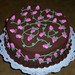 Pink rosebud cake