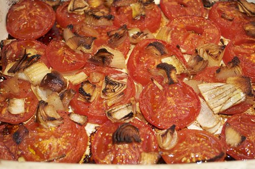 tomatoes/roasted with onions