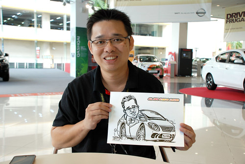Caricature live sketching for Tan Chong Nissan Motor Almera Soft Launch - Day 4 - 4