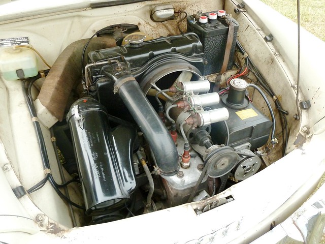 DKW Junior engine The three cylinder engine features a cooling system on 