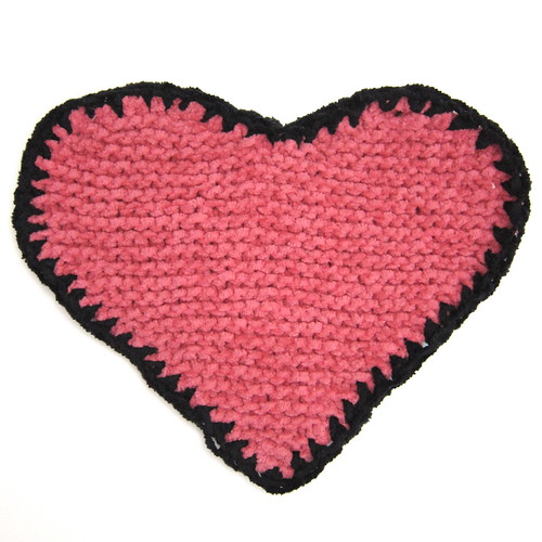 Knit Heart Washcloths