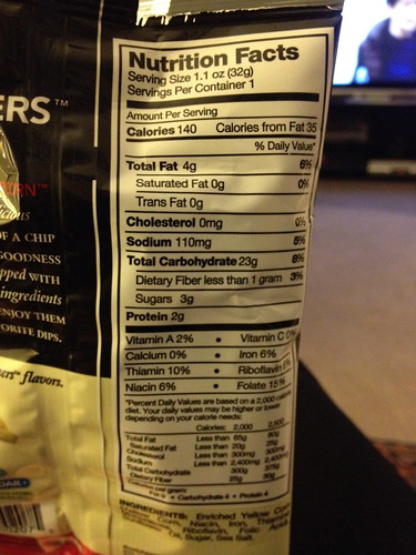 Nutrition Facts Popcorners