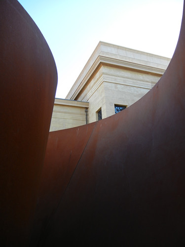 Steel Sculpture by Richard Serra, Cantor Arts Center, Stanford University _ 8343