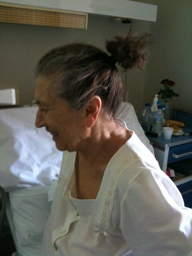 Grandma's tiny ponytail :)