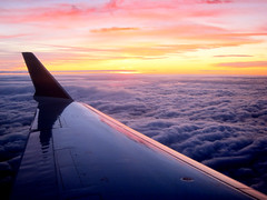 avion photo nuage aile coucher de soleil