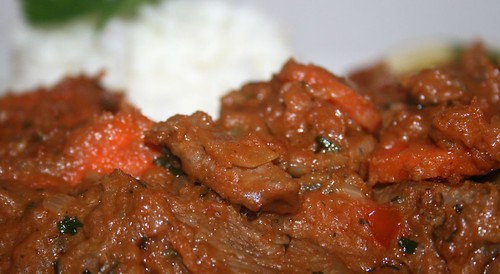 39 - Erdnusstopf mit Lamm / Peanut stew with lamb - CloseUp