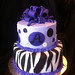 Girly purple zebra cake