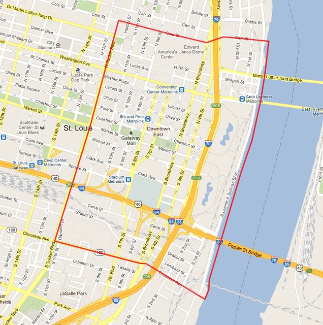 downtown stl neighborhood map