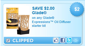 Glade Expressions Oil Diffuser Starter Kit Coupon