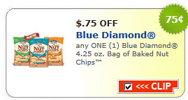 Blue Diamond 4.25 Oz. Bag Of Baked Nut Chips Coupon