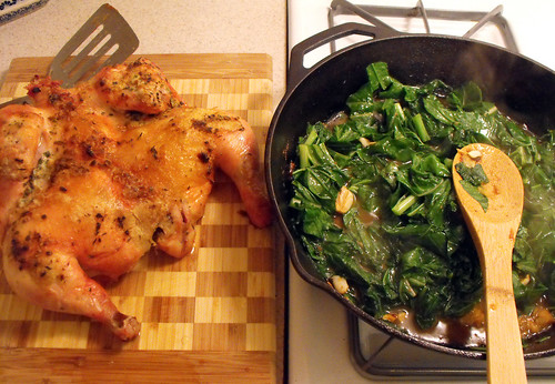 Chicken and greens