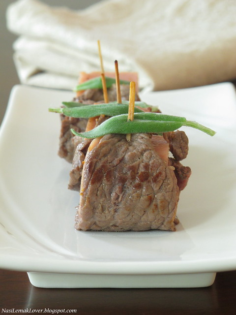Saltimbocca (Beef roll with sage leaf)