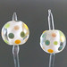 Earring pair : Green olive bubble