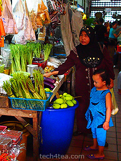 A vegetables stall in Central market