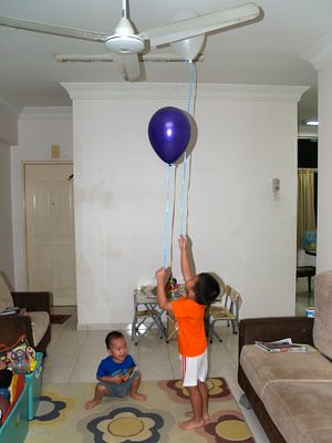 Boys with balloons