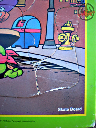 ROSE ART :: 'TEENAGE MUTANT NINJA TURTLES' - "Skate Board" FRAME-TRAY Puzzle vii (( 1993 ))