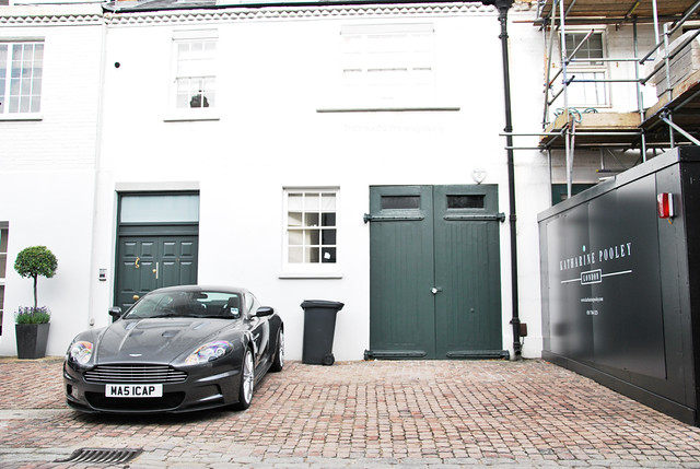 Aston Martin DBS In the same street as the blue Rolls Royce Ghost