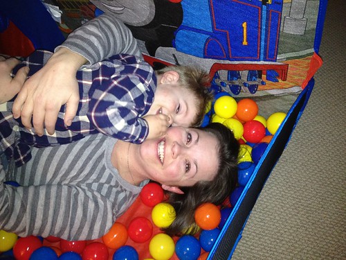 Ash and Liam in Ball Pit