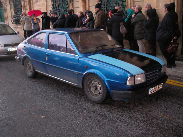 A rare Skoda Coupe seen here in Valetta in December still looking in