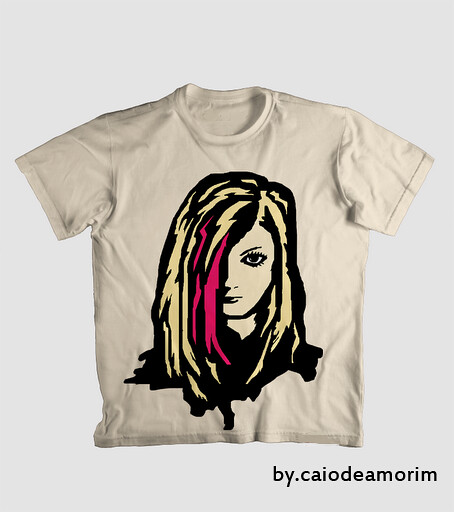 Tshirt Avril Lavigne Cartoon 2007 
