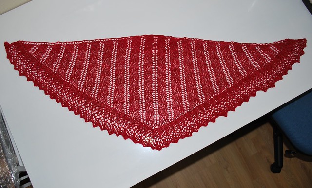 Flambe one skein shawl