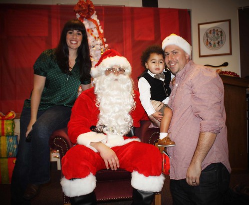 family with Santa
