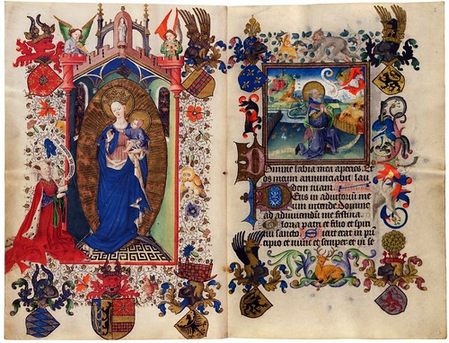 001-The Hours of Catherine of Cleves- alrededor de 1440-  MS M.945 ff. 1v–2r- © The Morgan Library & Museum