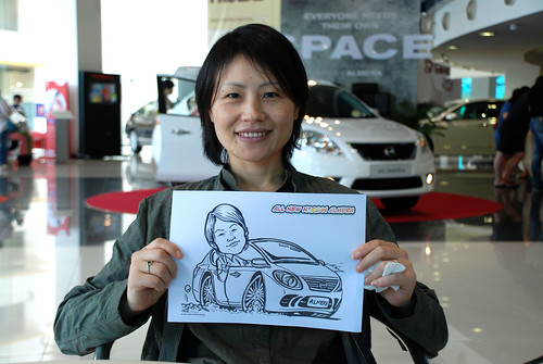 Caricature live sketching for Tan Chong Nissan Motor Almera Soft Launch - Day 3 - 3