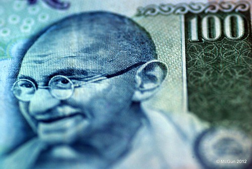 Day 31 - Gandhiji, the Money Spinner by McGun
