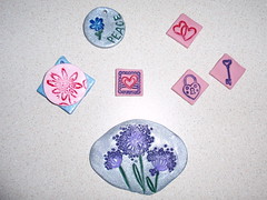 Flower and Heart Magnets