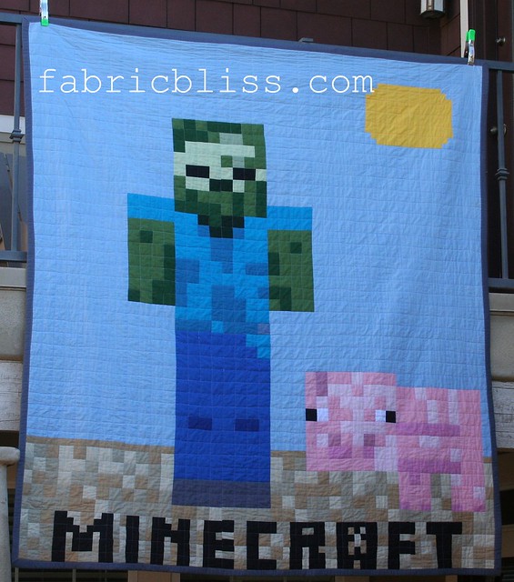 Minecraft Quilt DIY project - Zombie Steve